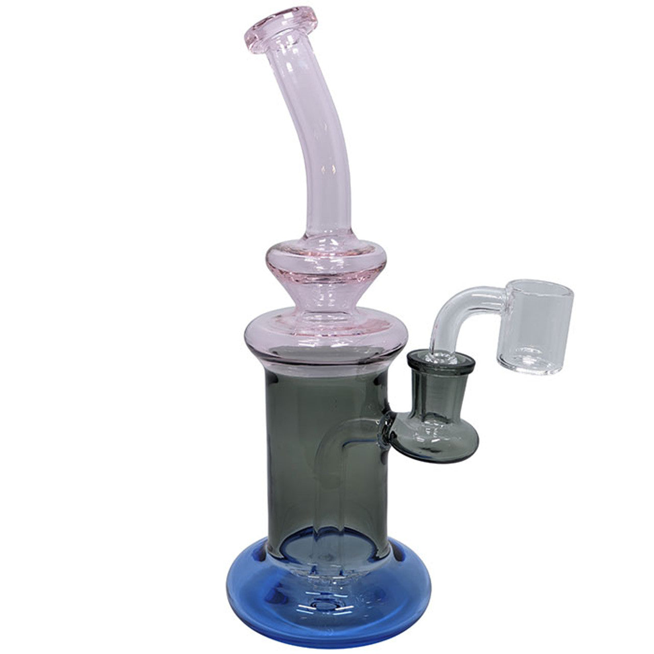 9" Tri Color Rig Water Pipe - with 14M Banger