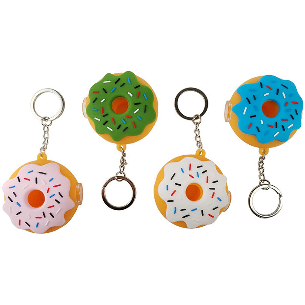 2" Silicone Donut Chillum Keychain Hand Pipe - Single Assorted