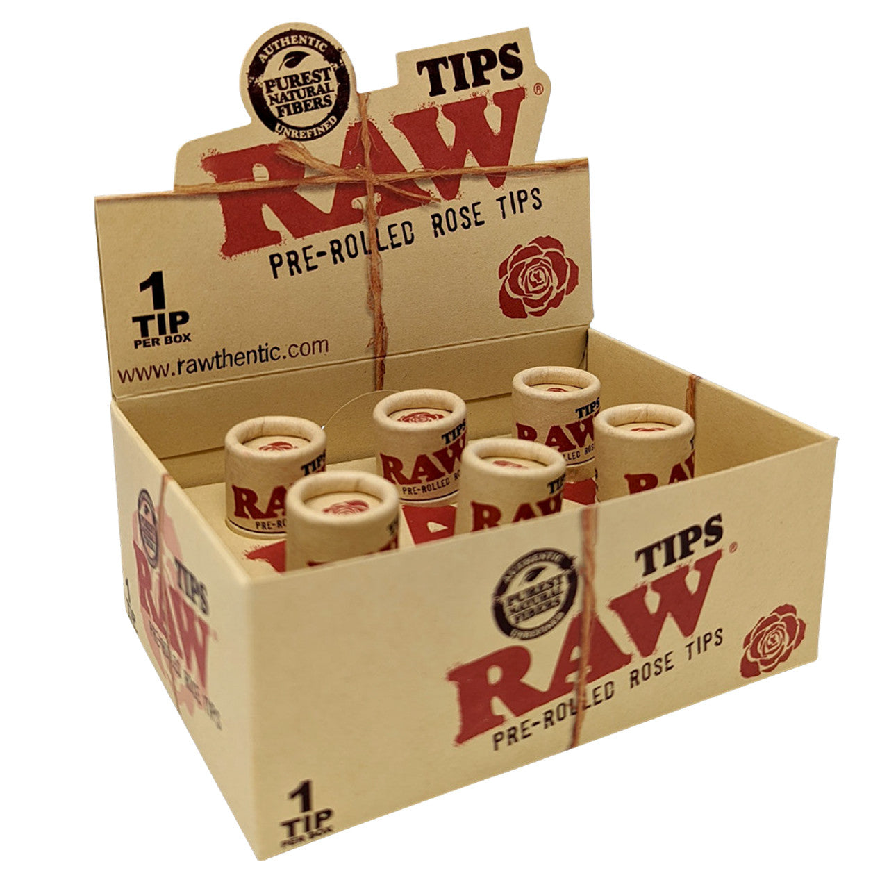 RAW® - Pre-Rolled Rose Tips - Display of 6