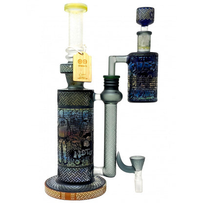 Cheech Glass - "Spray and Pray" Graffiti Artist Water Pipe & Ash Catcher Set - with 14M Bowl