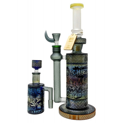 Cheech Glass - "Spray and Pray" Graffiti Artist Water Pipe & Ash Catcher Set - with 14M Bowl