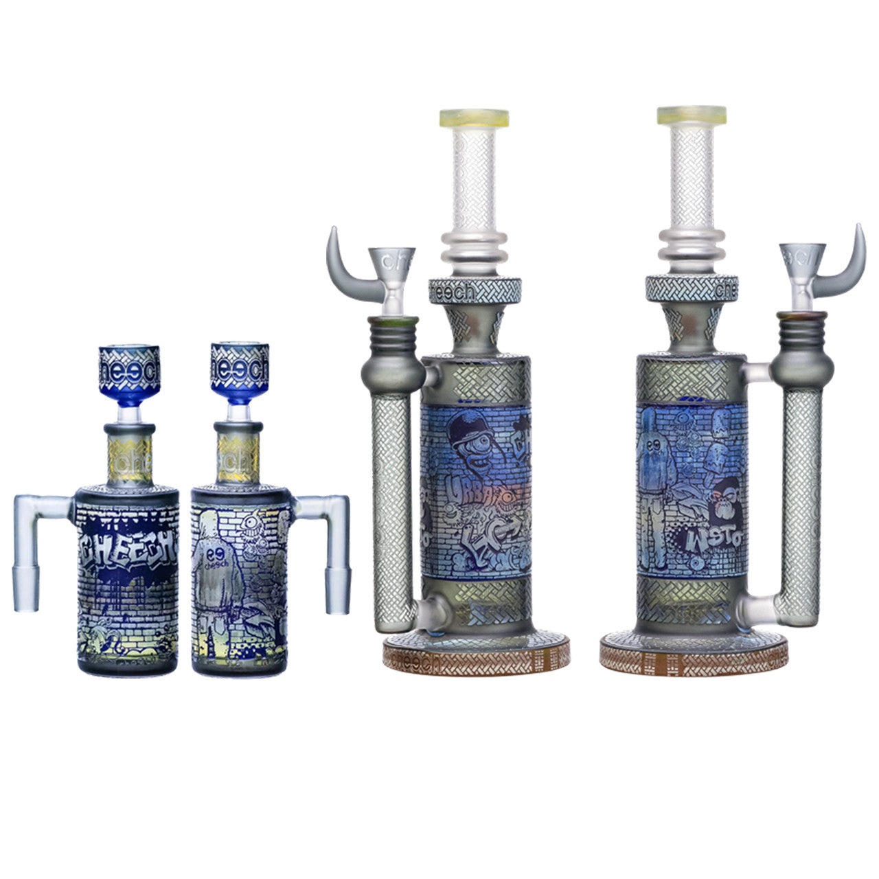 Cheech Glass - "Spray and Pray" Graffiti Artist Water Pipe & Ash Catcher Set - with 14M Bowl