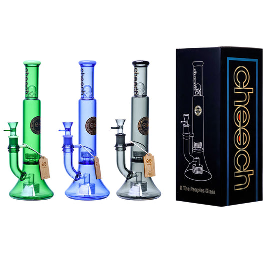 Cheech Glass - Full Color Double Matrix Beaker Water Pipe - with 14M Bowl