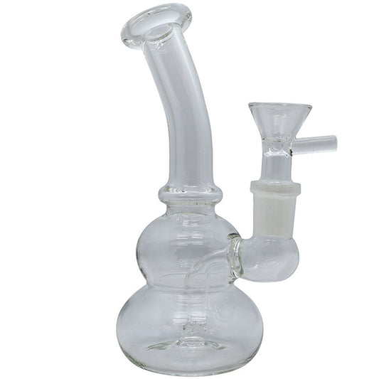 6" Clear Mini Rig Water Pipe - with 14M Bowl & 4mm Banger