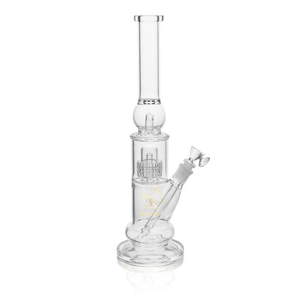 High Point Glass - Crystal Series 16" Ball Ice Catcher Double Matrix Beaker Water Pipe Box Set - with 14M Bowl