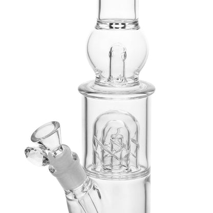 High Point Glass - Crystal Series 16" Ball Ice Catcher Multi Dome Beaker Water Pipe Box Set - with 14M Bowl