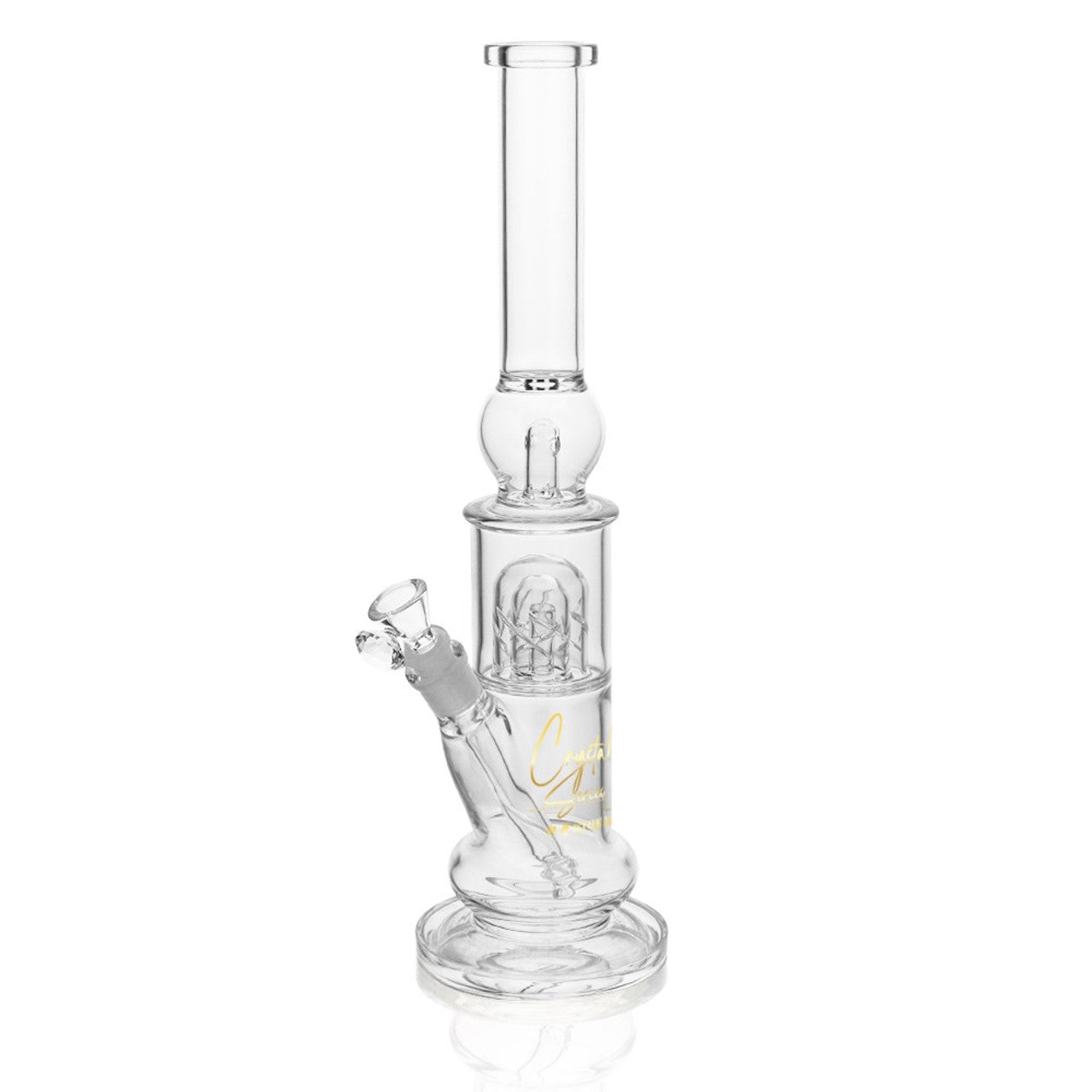 High Point Glass - Crystal Series 16" Ball Ice Catcher Multi Dome Beaker Water Pipe Box Set - with 14M Bowl