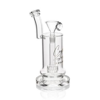 High Point Glass - Crystal Series 10.5" Low Profile Downstem Matrix Cylinder Water Pipe Box Set - with 14M Bowl