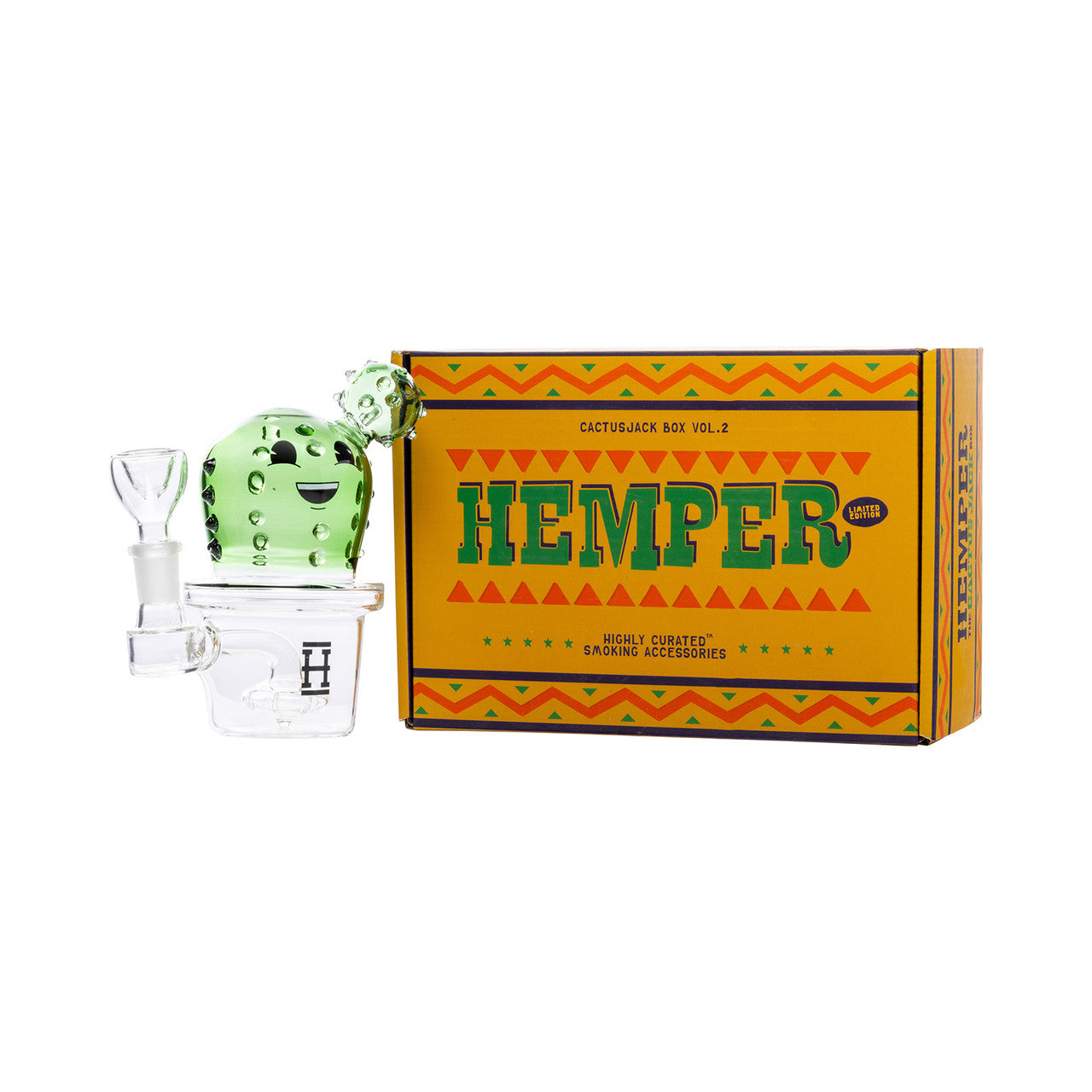 Hemper - Happy Cactus V2 Water Pipe Box Set - with 14M Bowl