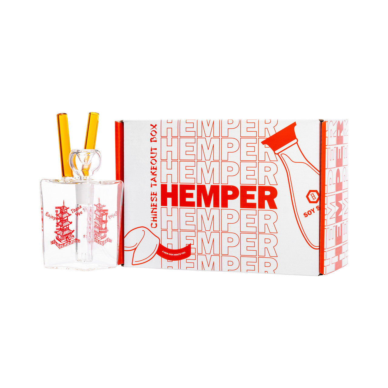 Hemper - Chinese Takeout Water Pipe Box Set - with 14M Bowl