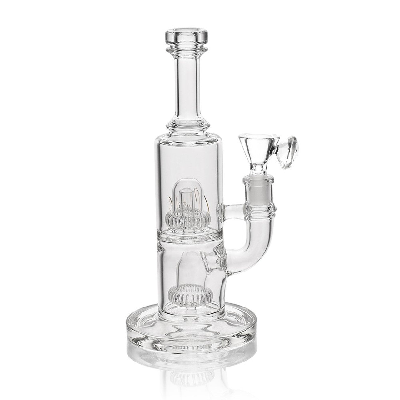 High Point Glass - Crystal Series 10" Double UFO Rig Water Pipe Box Set - with 14M Bowl