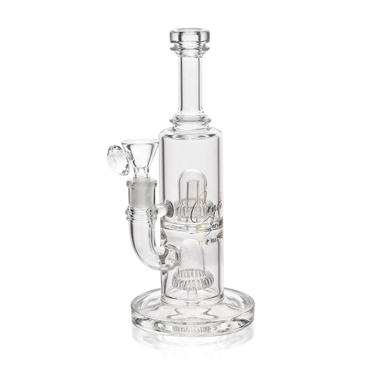 High Point Glass - Crystal Series 10" Double UFO Rig Water Pipe Box Set - with 14M Bowl