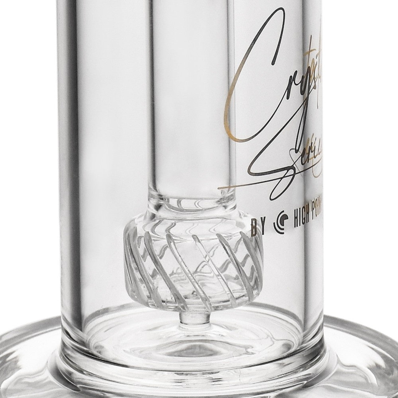 High Point Glass - Crystal Series 8.11" Low Profile Downstem Diamond Net Water Pipe Box Set - with 14M Bowl