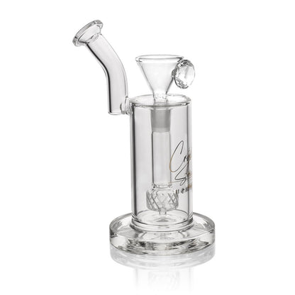 High Point Glass - Crystal Series 8.11" Low Profile Downstem Diamond Net Water Pipe Box Set - with 14M Bowl