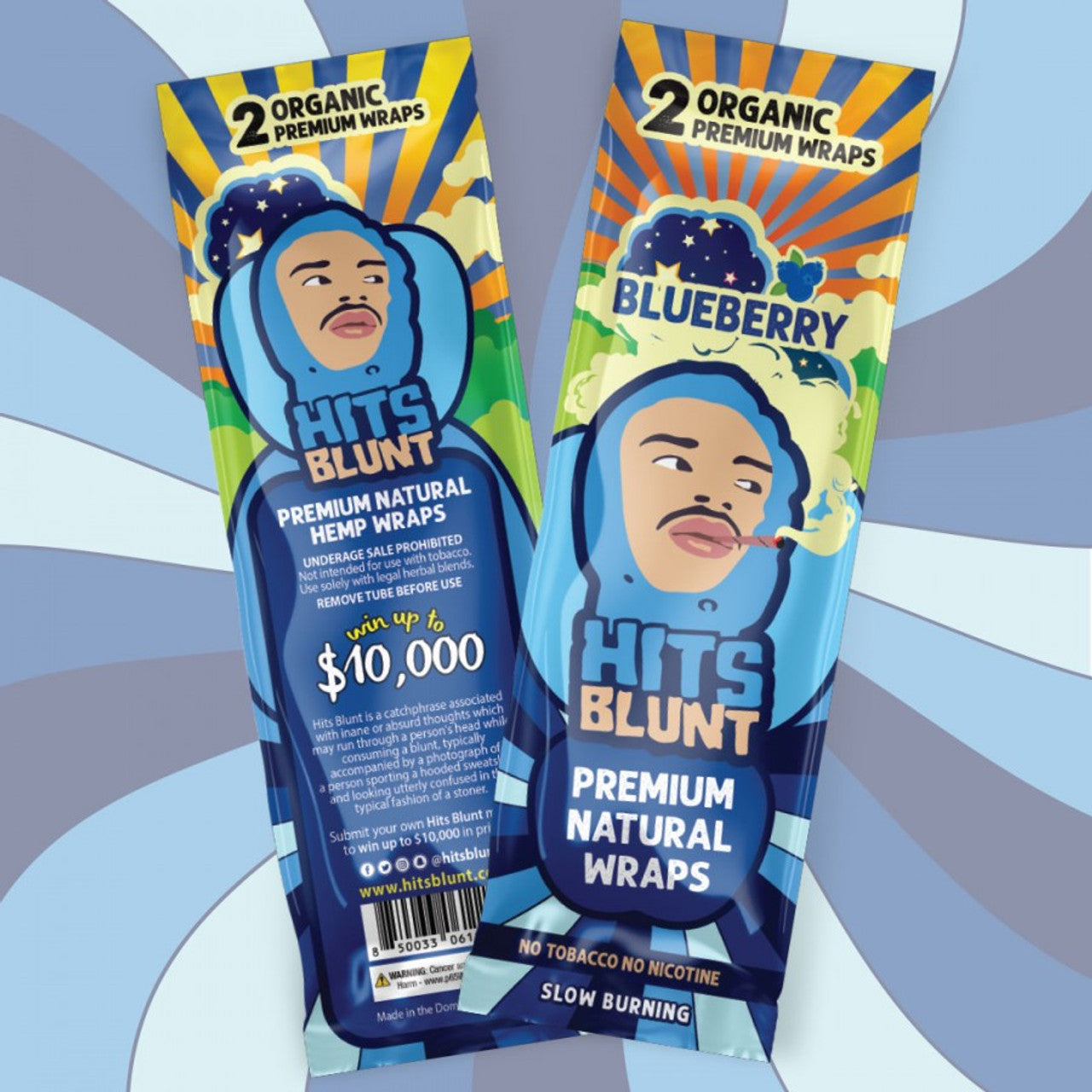 Hits Blunt - Premium Organic Hemp Wraps - 2pk/25ct Display