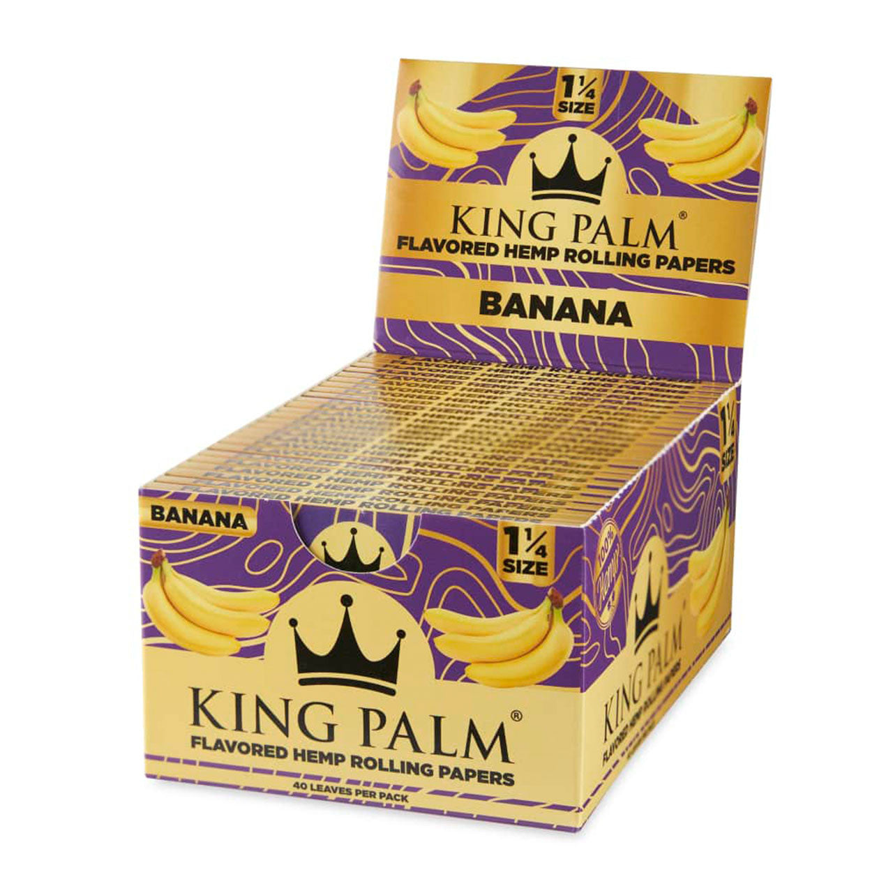 King Palm - Flavored Hemp 1¼ Rolling Papers 40ct - Display of 50