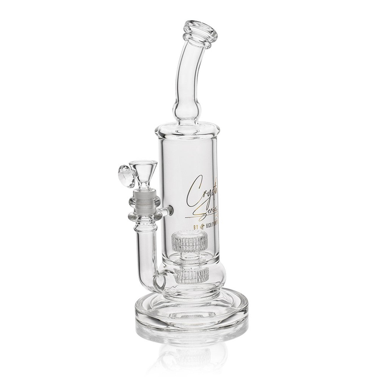 High Point Glass - Crystal Series 12" Double Matrix Water Pipe Box Set - with 14M Crystal Bowl