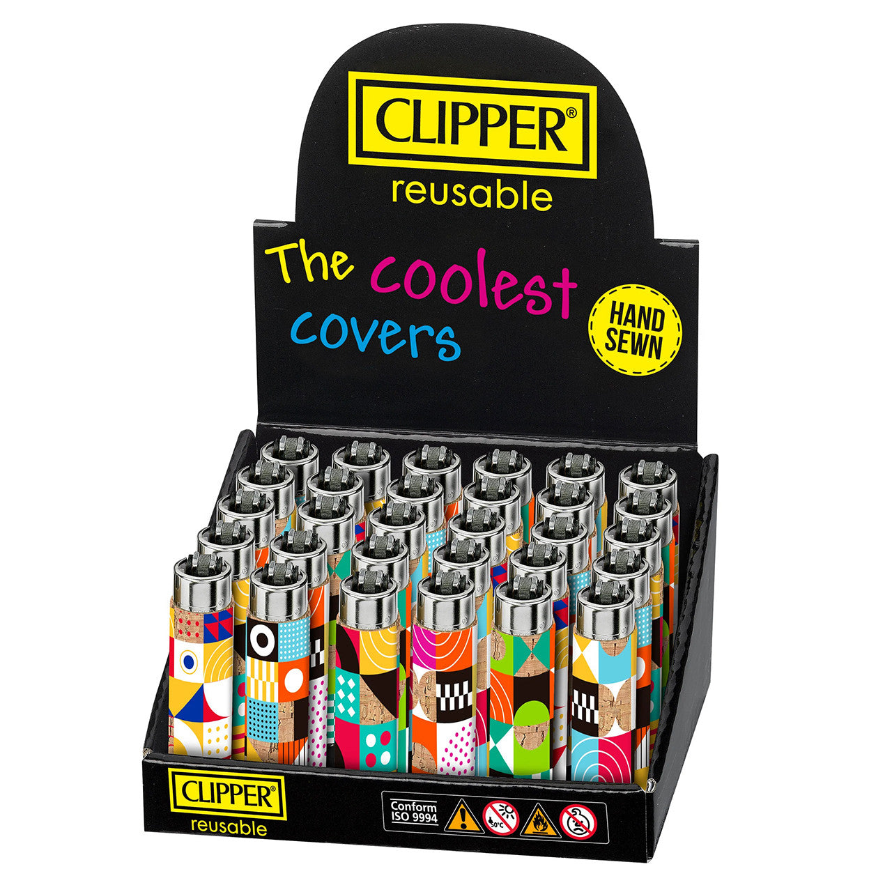 Clipper - Classic Large Pop Cover Lighter - Tray of 30