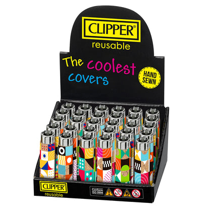 Clipper - Classic Large Pop Cover Lighter - Tray of 30