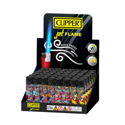 Clipper - Classic Large Jet Flame Lighter - Tray of 48