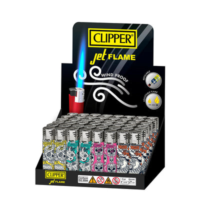 Clipper - Classic Large Jet Flame Lighter - Tray of 48