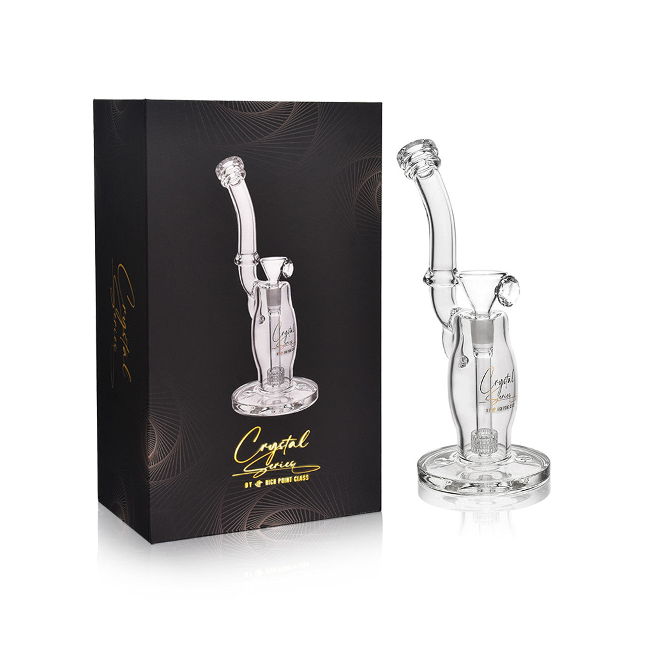 High Point Glass - Crystal Series 13" Curvy Body Low Profile Downstem Matrix Water Pipe Box Set