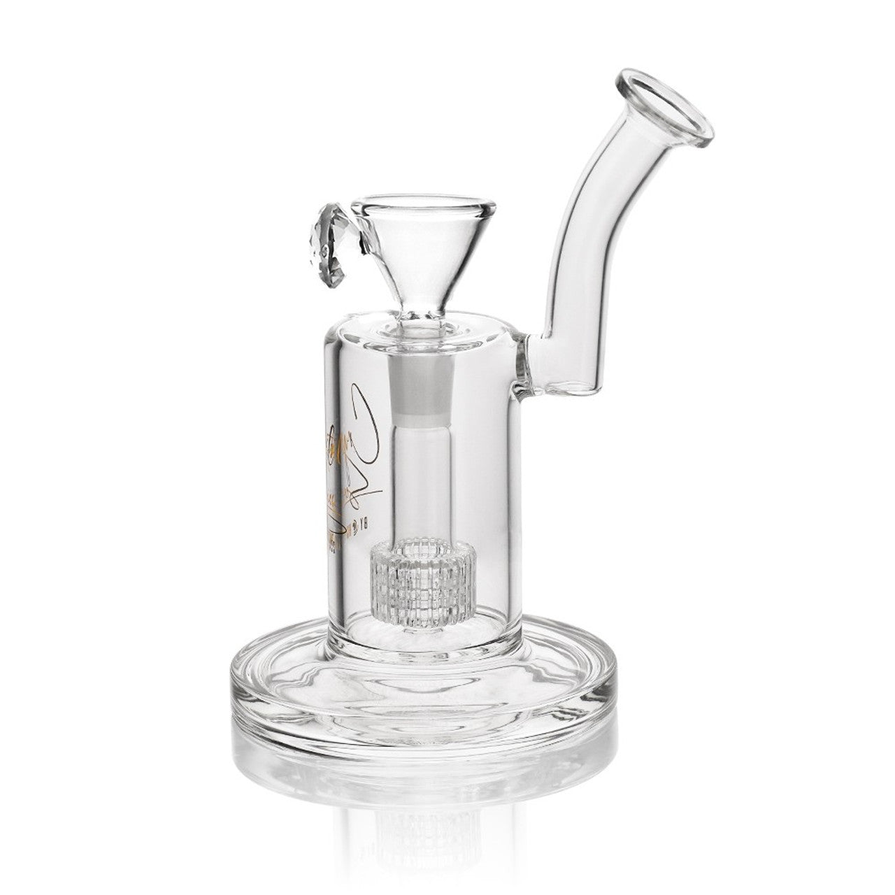 High Point Glass - Crystal Series 8" Low Profile Downstem Matrix Water Pipe Box Set - with 14M Bowl