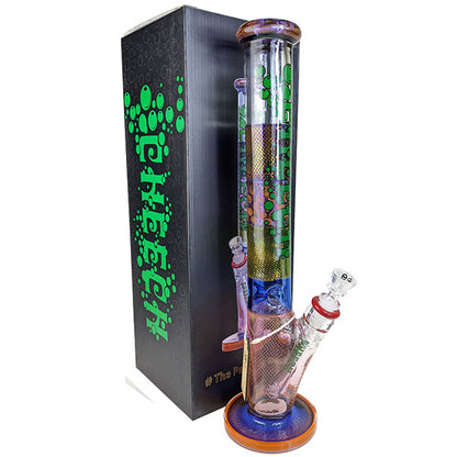 Cheech Glass - 17" Assorted Multi Color Straight Water Pipe - with 14M Bowl