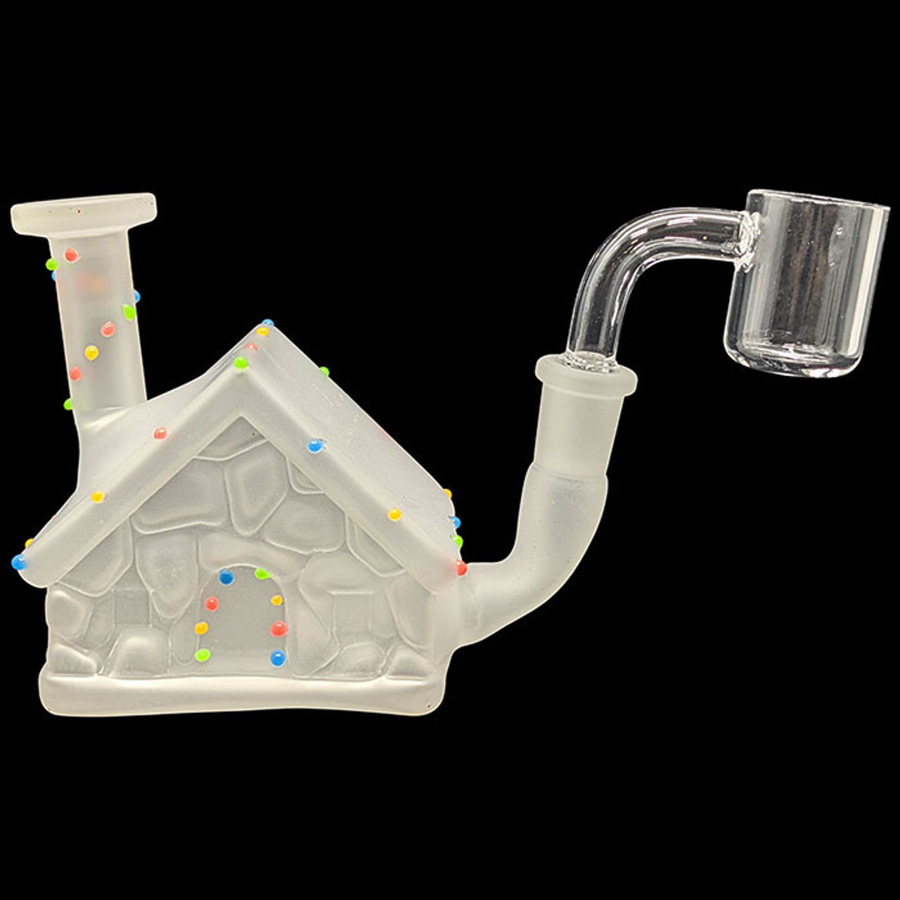 3" Glow In The Dark Xmas Gingerbread House Water Pipe - with 14M Banger