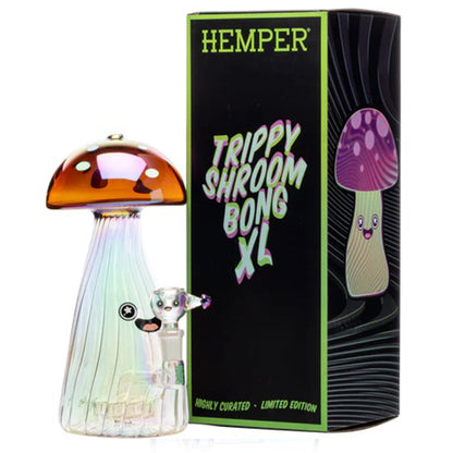 Hemper - XL 9.5" Trippy Shroom Water Pipe - with 14M Bowl