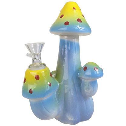 7.7" Ceramic Mushroom Water Pipe - with 14M Bowl