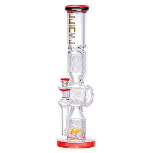 Juicy J Glass - Barrel Perc Straight Water Pipe - with 14M Bowl