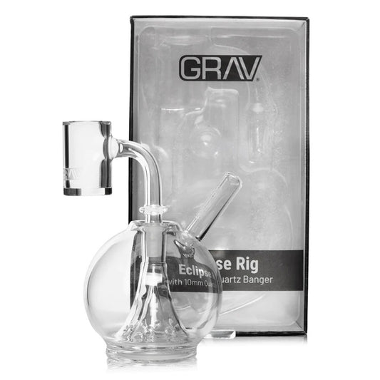 GRAV ® - Eclipse Rig Water Pipe - Clear - with 10M Banger