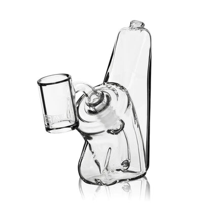 GRAV ® - Wedge Bubbler Rig Water Pipe - Clear - with 14M Banger