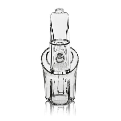 GRAV ® - Wedge Bubbler Rig Water Pipe - Clear - with 14M Banger