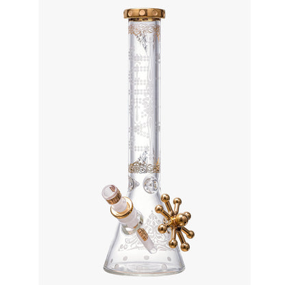 Juicy J Glass - Golden Octo Beaker Water Pipe - with 14M Bowl