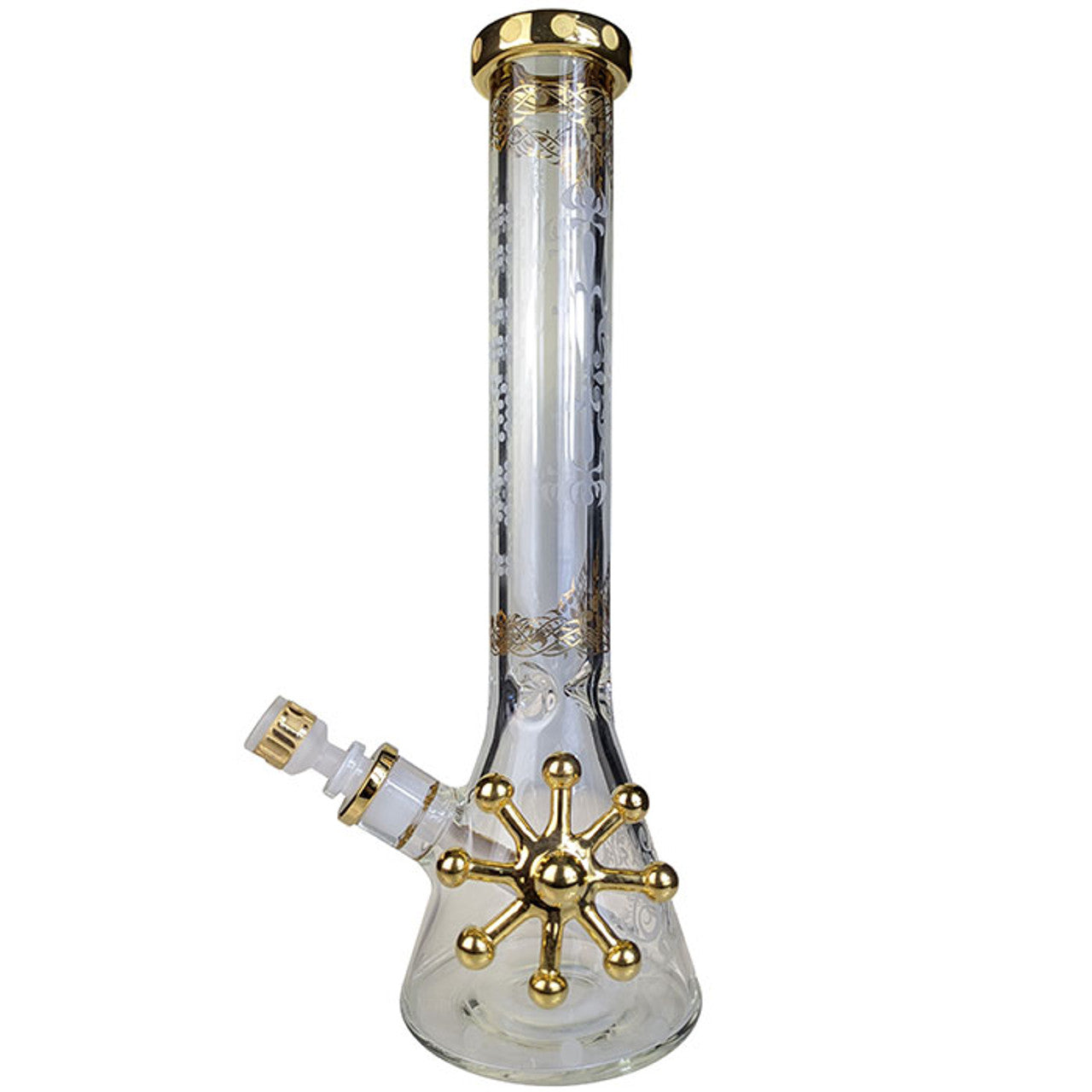 Juicy J Glass - Golden Octo Beaker Water Pipe - with 14M Bowl