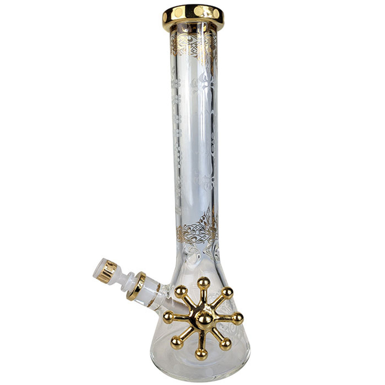 Juicy J Glass - Golden Octo Beaker Water Pipe - with 14M Bowl