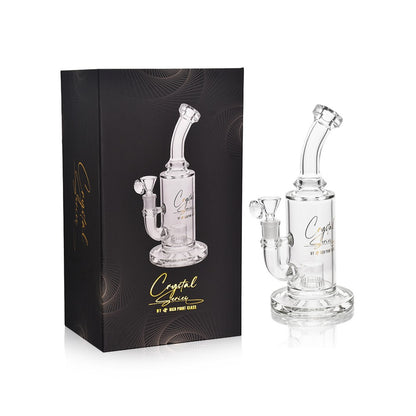 Crystal Series by High Point Glass - 10" High Quality Slit Cut Water Pipe - with 14M Bowl