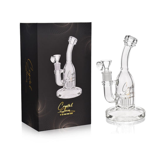 Crystal Series by High Point Glass - 8" Mini Bottle High Quality Tree Perc Water Pipe - with 14M Bowl