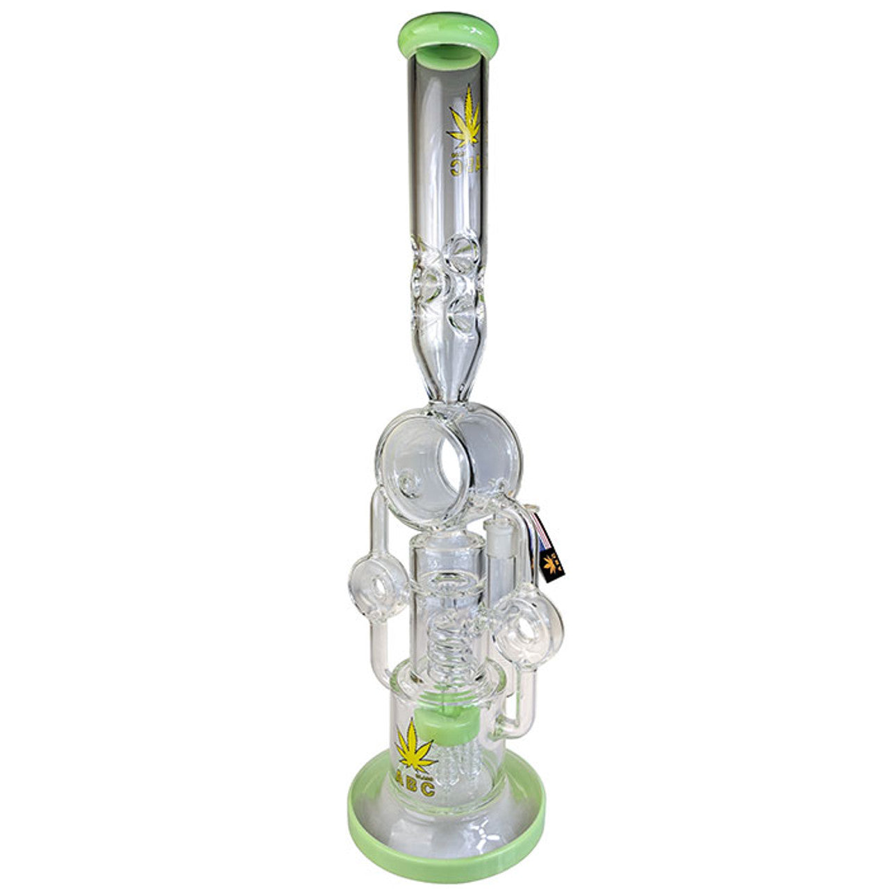 ABC - 20" Barrel Multi Perc Water Pipe - with 14M Bowl