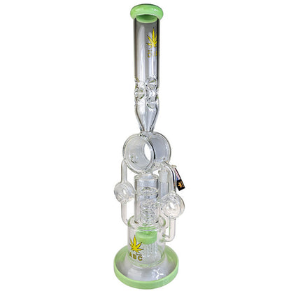 ABC - 20" Barrel Multi Perc Water Pipe - with 14M Bowl