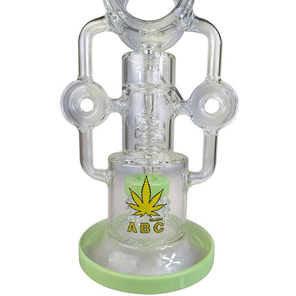 ABC - 20" Barrel Multi Perc Water Pipe - with 14M Bowl