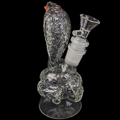 7" Clear Cobra Novelty Water Pipe - with 14M Bowl