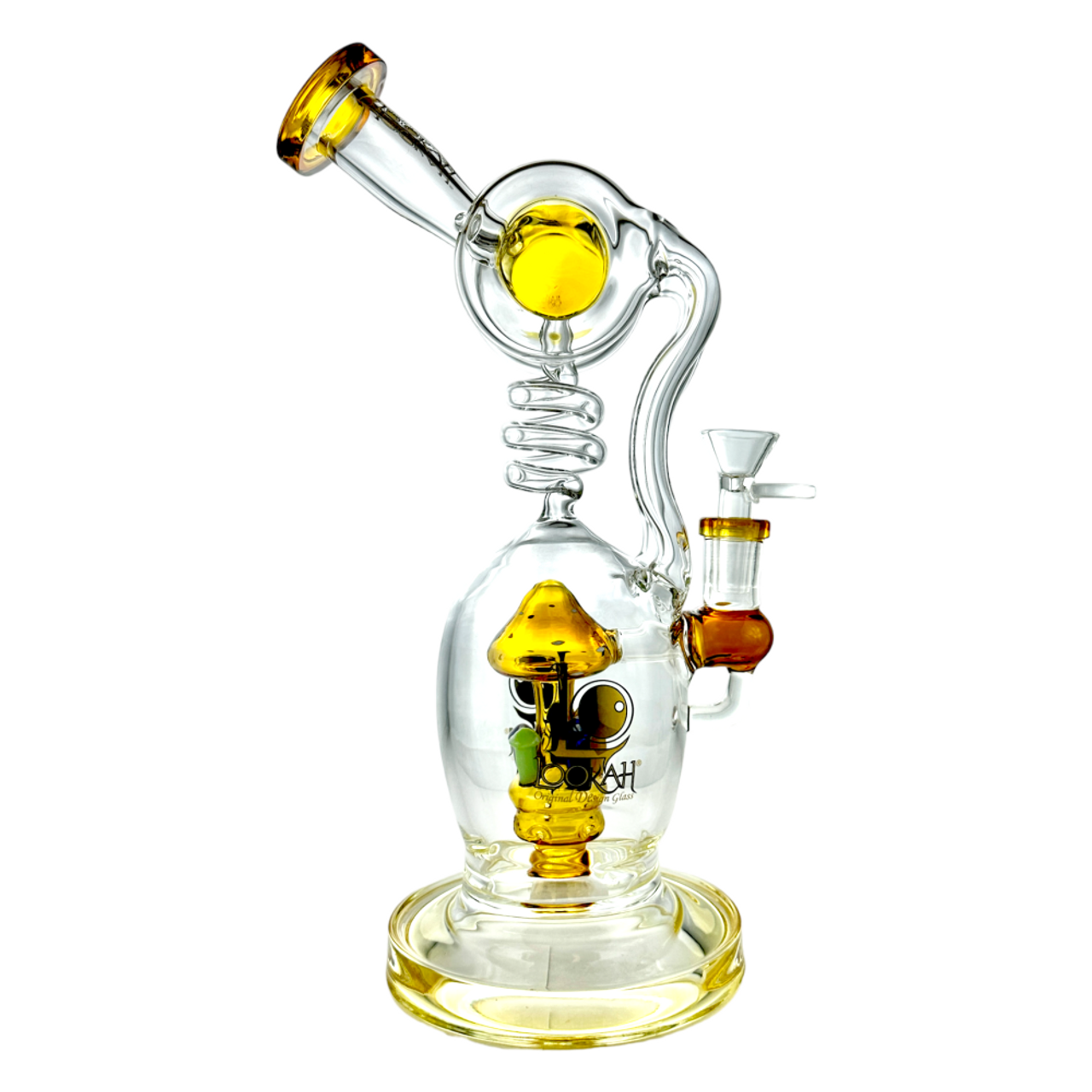 Lookah Glass - 12" Mushroom Valley Glass Water Pipe - with 14M Bowl