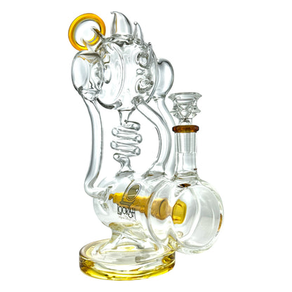 Lookah Glass - 11.5" Spike Spiral Inline Perc Recycler Water Pipe - with 14M Bowl