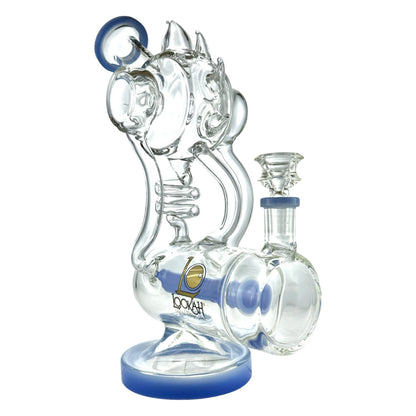 Lookah Glass - 11.5" Spike Spiral Inline Perc Recycler Water Pipe - with 14M Bowl