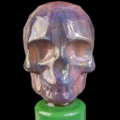 12" High Grade Electroplated Fumed Skull Water Pipe - with 14M Bowl