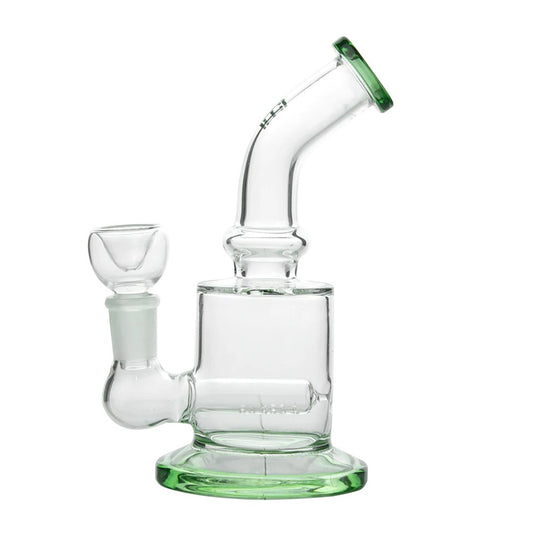 Hemper - 6" CustomGrow420 Inline Perc Rig Water Pipe - Green - with 14M Bowl