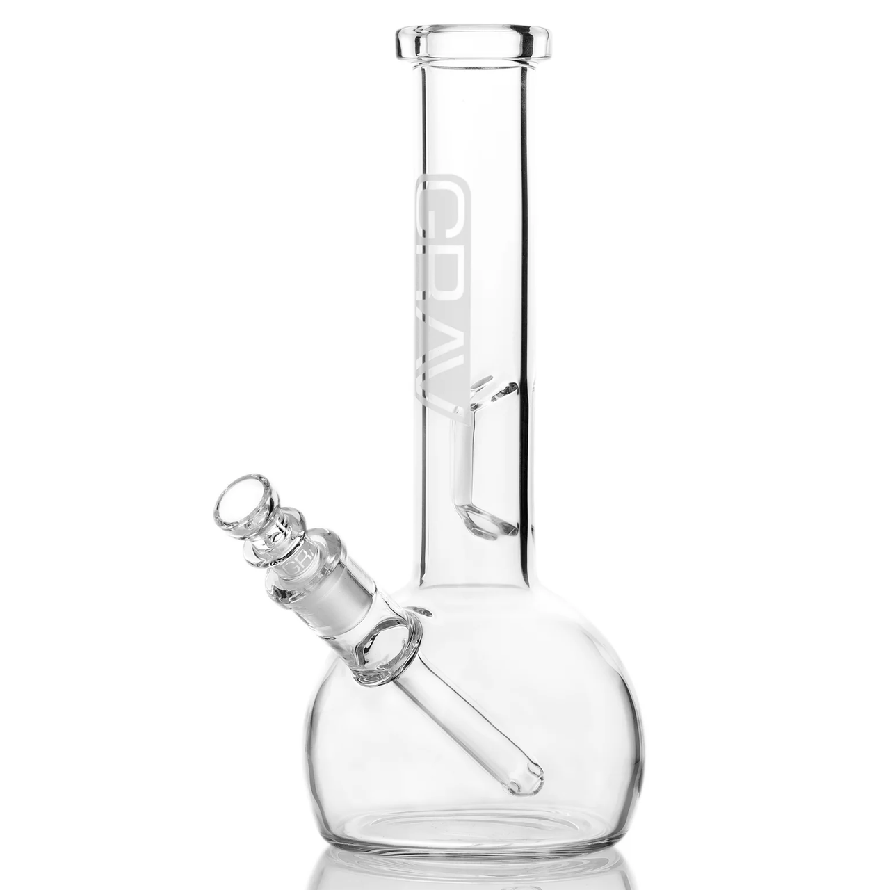 GRAV® - 9" Small Clear Round Base Water Pipe - with 14M Bowl